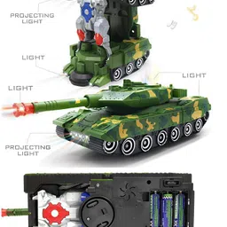 zee Robot Army Combat Tank With Light And Musical Sound Toy For Kids image 3