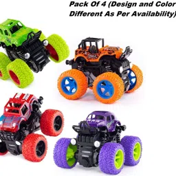 vworld Unbreakable Monster Truck Friction Powered Cars Toys, 360 Degree Stunt- Set Of 4-picture-19