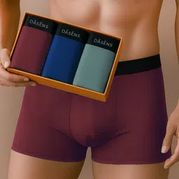 dasens Pack of 3 Solid Men Trunk-picture-46