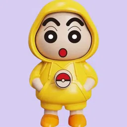 Shinchan Funny Desk Gift Cute Cartoon Hoodie Expression Changing Collectible-image-60