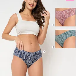 clovia Pack of 3 Women Hipster Multicolor Panty-picture-22