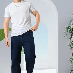 fader Men Relaxed Fit Mid Rise Dark Blue Jeans-picture-33