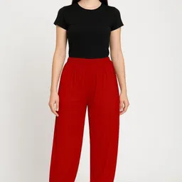 madegood Solid Cotton Lycra Blend Women Harem Pants image 3