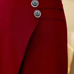 pinkhub Women's Wrap Style Skort with Decorative Buttons, High-Waisted Design Mini Skirt image 3