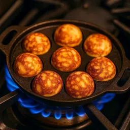 qbond non stick appa pen Flat Pan 25 cm diameter with Lid 250 L capacity image 5