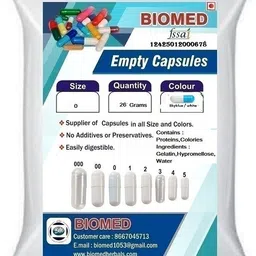 biomed Pharma raw materials Empty Gelatin Capsules size 0 Skyblue / White-picture-48