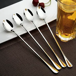 arscart Long Handle Stirring Ice set 4 Stainless Steel Ice Tea Spoon, Ice-cream Spoon, Measuring Spoon Set-picture-34