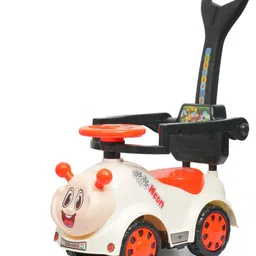 ayaan toys NEON Smiley Face Baby Ride On Push Car with Parental Handle, Safety Guard Rideons & Wagons Non Battery Operated Ride On-picture-29