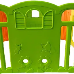 babycenterindia Baby Room Standard Playpen (Green-Orange-Yellow) image 3