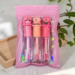 hsq Cute Lip Gloss Combo Long Lasting Moisturizing Non-Sticky Shine Lip (pack of 3) image 1