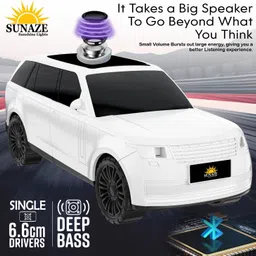 Sunaze Rechargeable Car Shape Bluetooth Speaker with LED Headlights and Deep Bass Sound 10 W Bluetooth Party Speaker image 2
