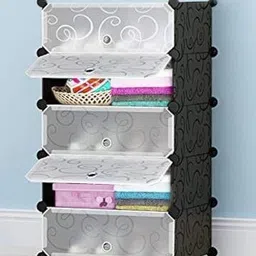 bazku 5-Door 5-Shelf Plastic Collapsible PC Collapsible Wardrobe-picture-12