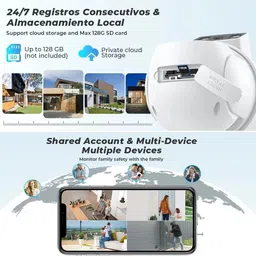 SROPX Smart WiFi CCTV Camera | Dual Lens PTZ 360° View with HD Recording Security Camera image 2
