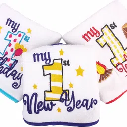 butterthief Baby feeding Bibs Newborn My First New Year, lohri & Birthday (Pack of 3Bibs)-picture-12