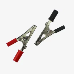 Crocodile Clip Small - Pair of red and Black image 1