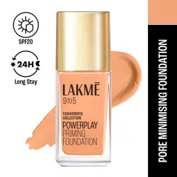 lakme 9to5 powerplay priming foundation - w160 warm sand-picture-59
