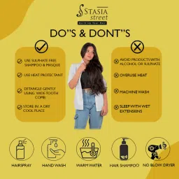 Stasia Street Clip-In 18 Inch Out Curl Dark Brown Hair Extensions With Copper Highlights image 5