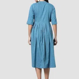 db creation Women Maxi Blue Knee Length Dress image 2