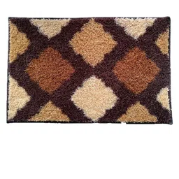 Athom Trendz Brown & Cream Printed Anti-Skid Doormats image 3
