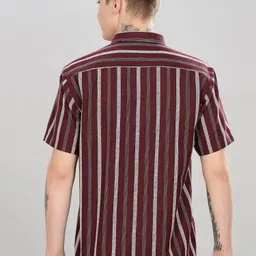 mildin Men Regular Fit Striped Spread Collar Casual Shirt image 2