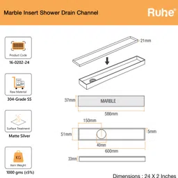ruhe Floor Stainless Steel Push Down Strainer image 2
