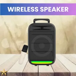 YAROH Monster (BLUETOOTH TROLLEY SPEAKER) With Karaoke Mic and High Quality SoundON239 35 W Bluetooth Party Speaker-picture-31