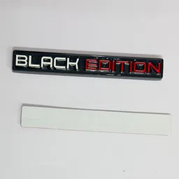 auto mt Black White Red Black Edition Metal Sticker 10.2cmx1.4cm Car Metal Emblem. Turbo Charger image 2