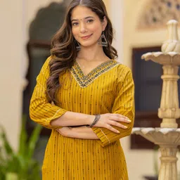 bkapparels Women Embroidered Pure Cotton Straight Kurta-picture-26