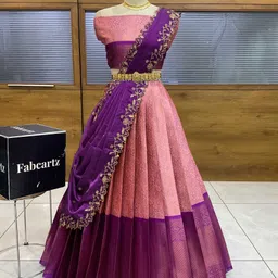 shree creation Self Design Semi Stitched Lehenga Choli-picture-14
