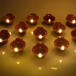 kitchify Water Sensor Reusable Led Diya for Home Decor (pack of 6) Plastic (Pack of 6) Table Diya image 5