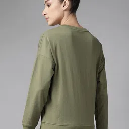 roadster Women Full Sleeve Solid Sweatshirt image 2