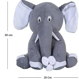 future shop Grey Elephant Soft Toy | Play Buddy Animal Soft Toy for Children - 30 cm image 3