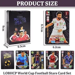 crazybuy World Football Soccer Star 55 Black Cards Cards, Soccer Trading Card image 2