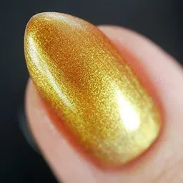 florero Golden High-Shine Long & Lasting Professional Nail Polish Shimmer Gold image 2