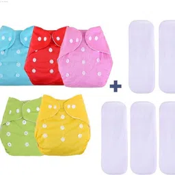 aerex 9 Diapers & 9 Insert Pads Washable Reusable Adjustable Pocket Nappies Combo-picture-18