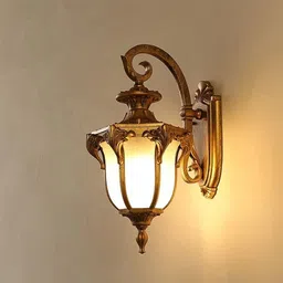 kiyah Lights B22 Holder Cast Aluminum Antique Gold Finished Traditional Wall Light Gate Light Outdoor Lamp-picture-13