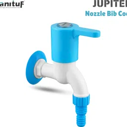 sanituf JR-608 Nozzle Bib Cock || Jupiter Series PTMT Nozzle Bib Cock For Bathroom & Kitchen || PTMT Hot & Cold Suitable Nozzle Cock Faucet-picture-12