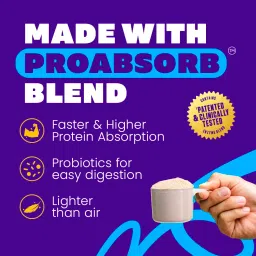 yogabars Yogabar ProClean Whey Protein Concentrate 1kg | 27g Protein per Serve | Unflavoured Whey Protein Powder | Clean & Light | Patented & Clinically Tested Pro-Absorb Blend image 4
