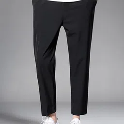 rmgarmentmk Men Self Design Black Track Pants image 5