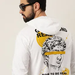 Maniac Men White Typography Applique Boxy Pure Cotton T-shirt-picture-45