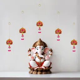 sohibe Diwali Decoraiton Lotus Backdrop Home Decor Wall hanging Pack of 5-picture-13