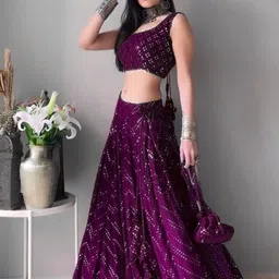 udbhav export Embroidered Semi Stitched Lehenga Choli-picture-47