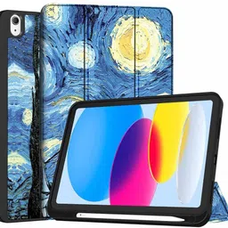 proelite Flip Cover for iPad (A16) 11th/10th Gen (2025/2022) [ Pencil Holder] [Soft Flexible Case] - Starry Night-picture-29