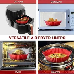 jaswanthstor Round Air Fryer Package - 7 Pack Air Fryer Liners & Accessories Tray image 3