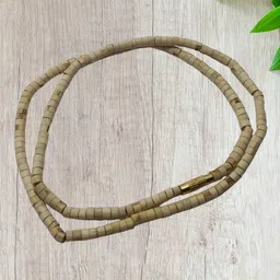 mahakaleshwar Tulsi Kanthi Mala 1 Round Neck Wearing 100% Original Tulsi Wood Chain image 2