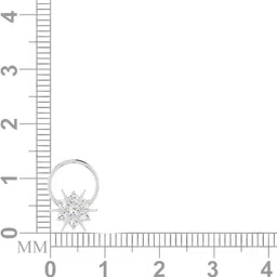 avsar Bhakti 14kt Cubic Zirconia White Gold Nose Wire image 5