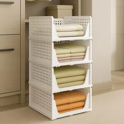 jd fresh 4 UNITS PLASTIC FOLDABLE SINGLE DOOR CUPBOARD FOR CLOTH STORAGE MODULAR CABINET PVC Collapsible Wardrobe-picture-13