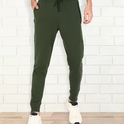 provogue Men Solid Dark Green Track Pants-picture-25