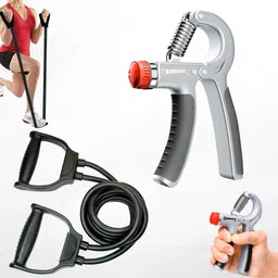 quick fit Fitness Combo of Hand Gripper & Double Toning Tube for Full Body& Hand Workout Fitness Accessory Kit Kit-picture-32
