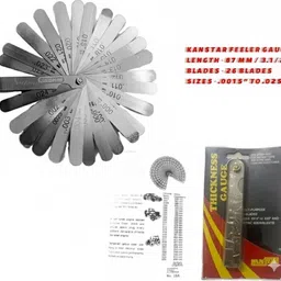 sh mart STAINLESS STEEL FEELER GAUGE 26 BLADES .0015" TO .025" inch WITH FULL ACCURACY Marking Gauge image 4
